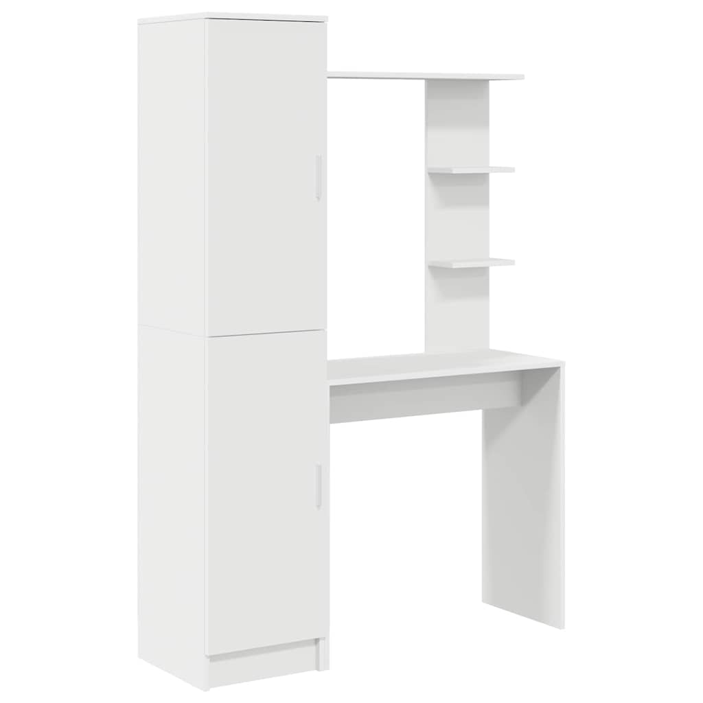 Skrivebord med opbevaring 2 pcs Hvid 78,5 x 37 x 154,5 cm