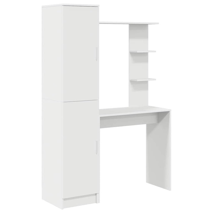 Skrivebord med opbevaring 2 pcs Hvid 78,5 x 37 x 154,5 cm