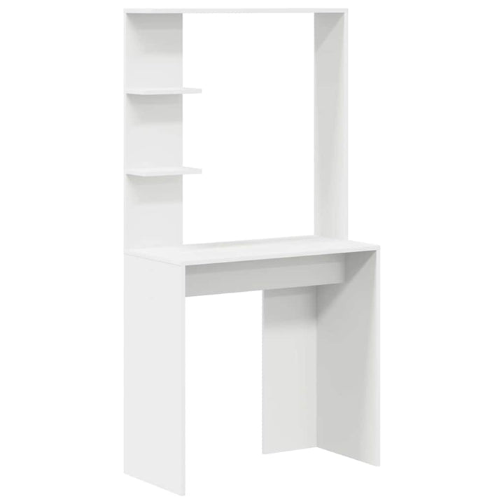 Skrivebord med opbevaring 2 pcs Hvid 78,5 x 37 x 154,5 cm
