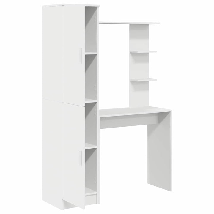 Skrivebord med opbevaring 2 pcs Hvid 78,5 x 37 x 154,5 cm