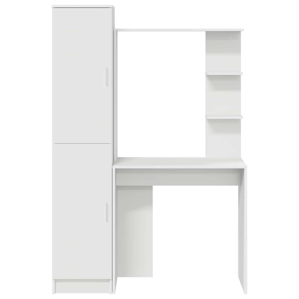 Skrivebord med opbevaring 2 pcs Hvid 78,5 x 37 x 154,5 cm