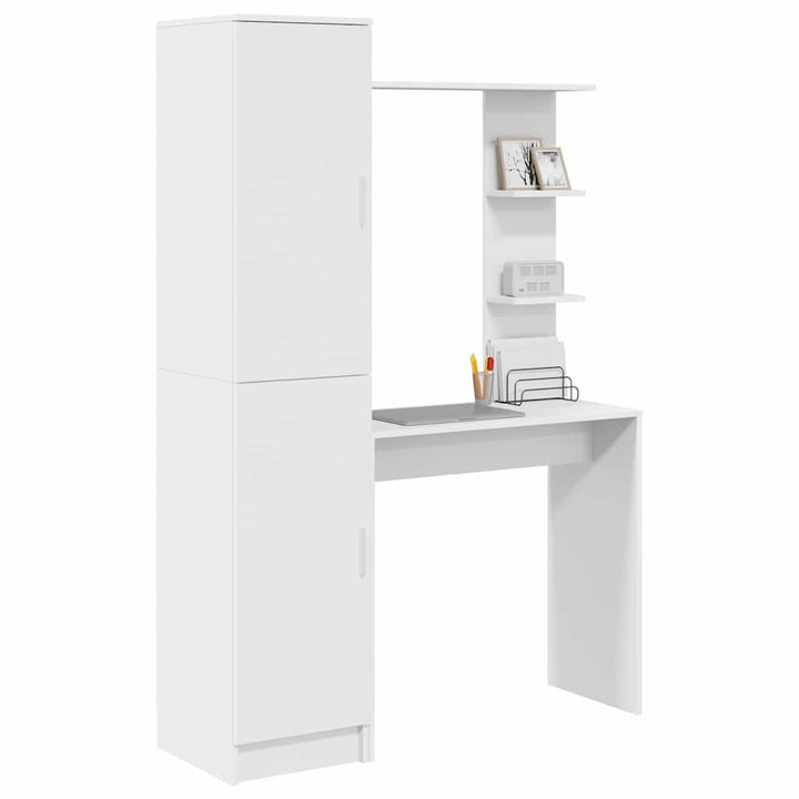 Skrivebord med opbevaring 2 pcs Hvid 78,5 x 37 x 154,5 cm