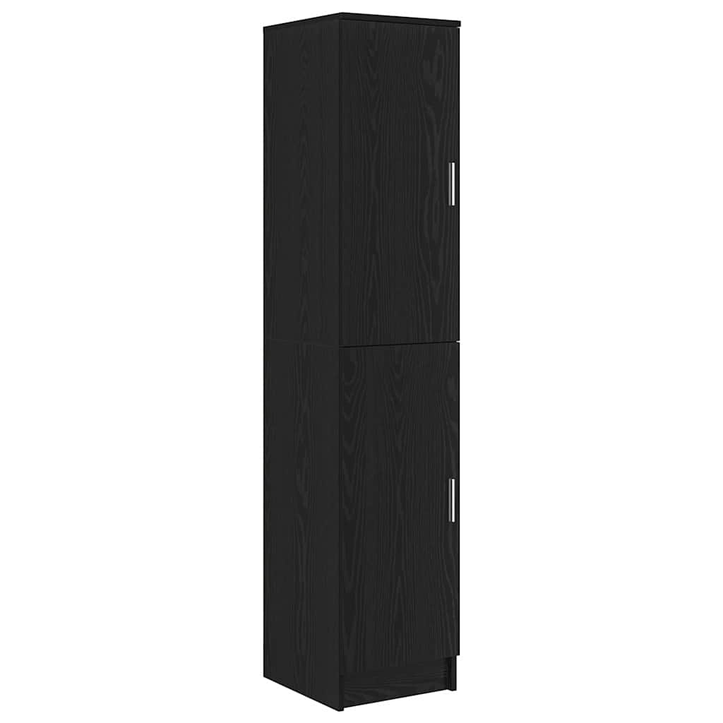 Skrivebord med opbevaring 2 pcs Sort eg 78,5 x 37 x 154,5 cm