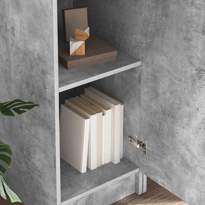 Skrivebord med opbevaring 2 pcs Beton Grå 78,5 x 37 x 154,5 cm