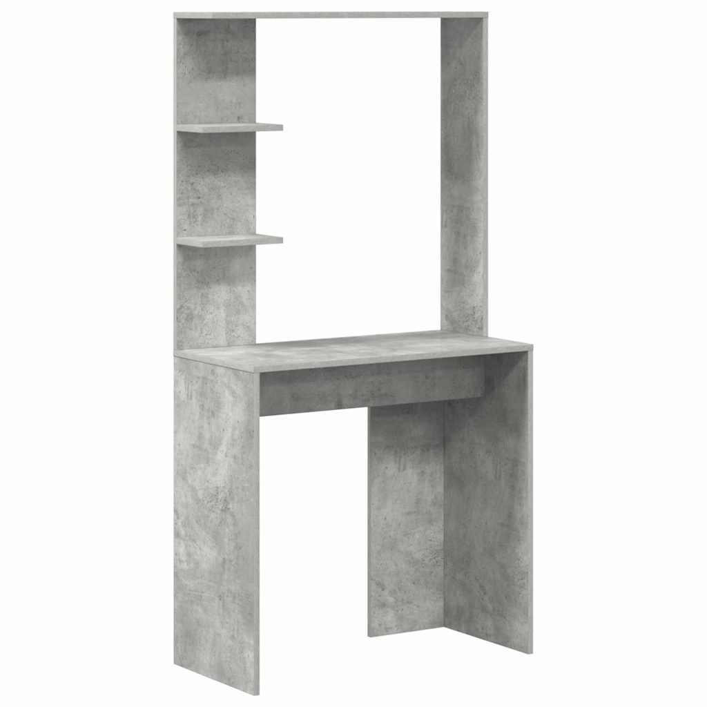 Skrivebord med opbevaring 2 pcs Beton Grå 78,5 x 37 x 154,5 cm