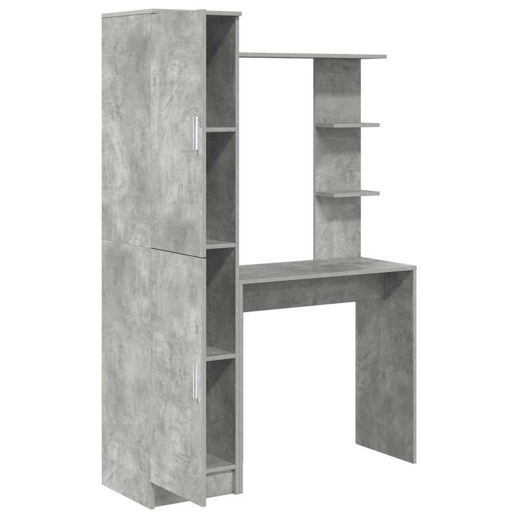 Skrivebord med opbevaring 2 pcs Beton Grå 78,5 x 37 x 154,5 cm