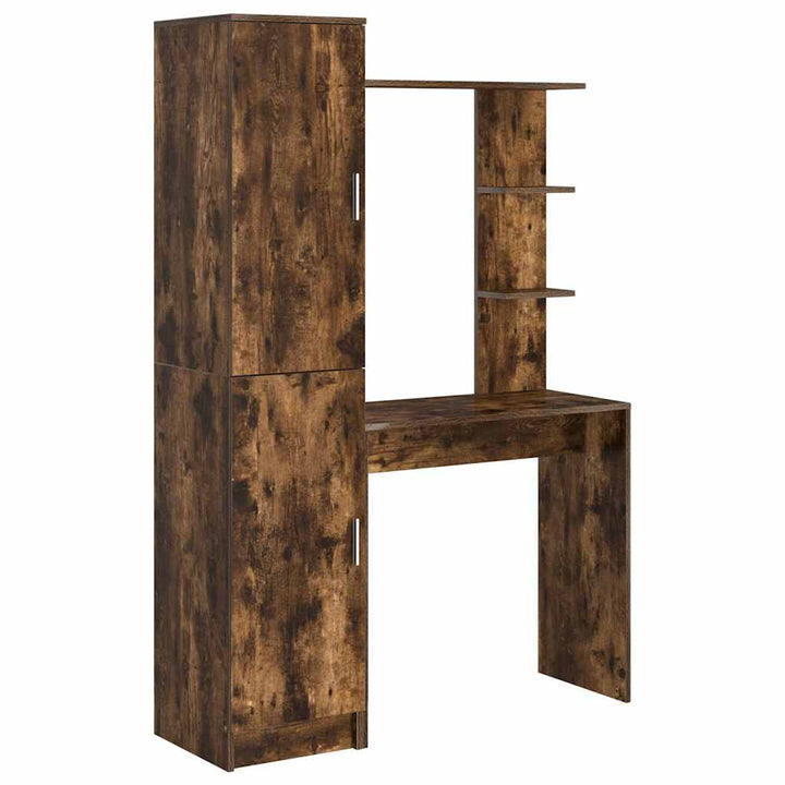 Skrivebord med opbevaring 2 pcs Røget eg 78,5 x 37 x 154,5 cm