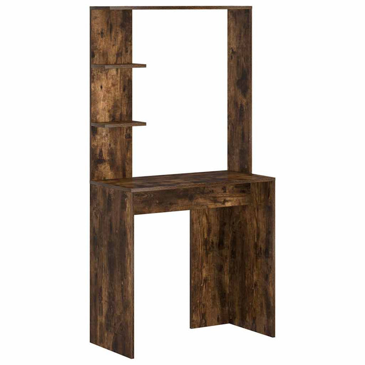Skrivebord med opbevaring 2 pcs Røget eg 78,5 x 37 x 154,5 cm
