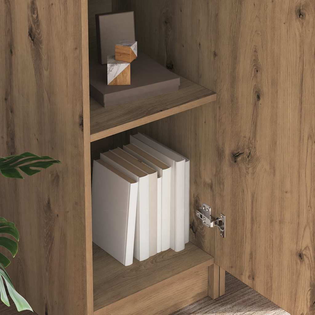 Skrivebord med opbevaring 2 pcs artisan eg 78,5 x 37 x 154,5 cm