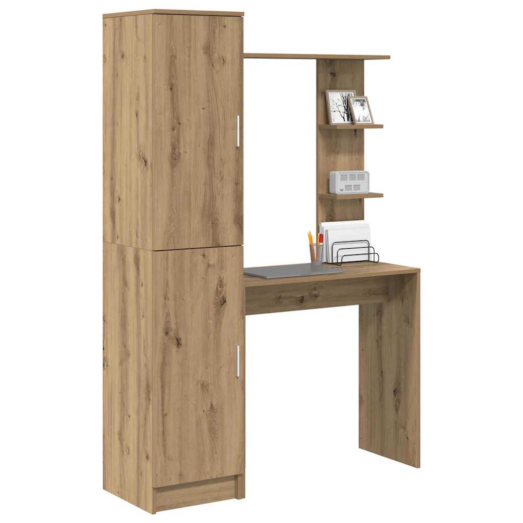 Skrivebord med opbevaring 2 pcs artisan eg 78,5 x 37 x 154,5 cm