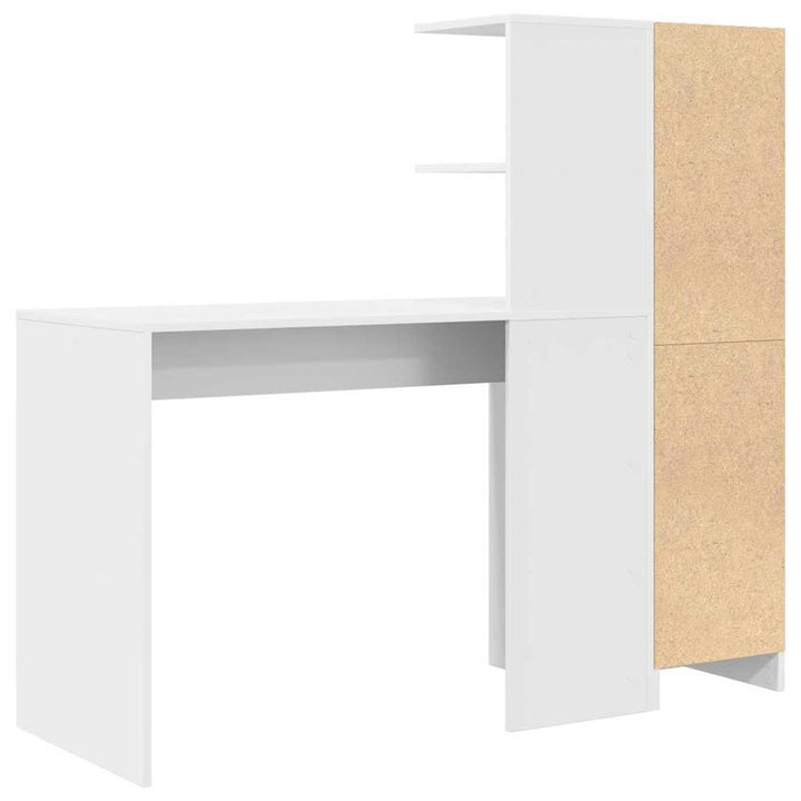 Skrivebord med opbevaring med dør 2 pcs Hvid 102 x 50 x 124 cm