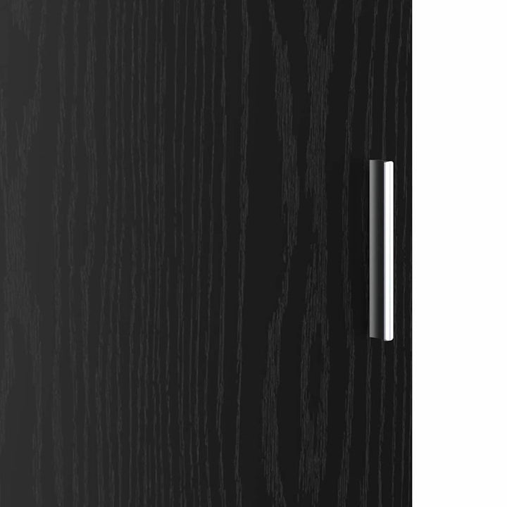 Skrivebord med opbevaring 2 pcs Sort eg 102 x 50 x 124 cm