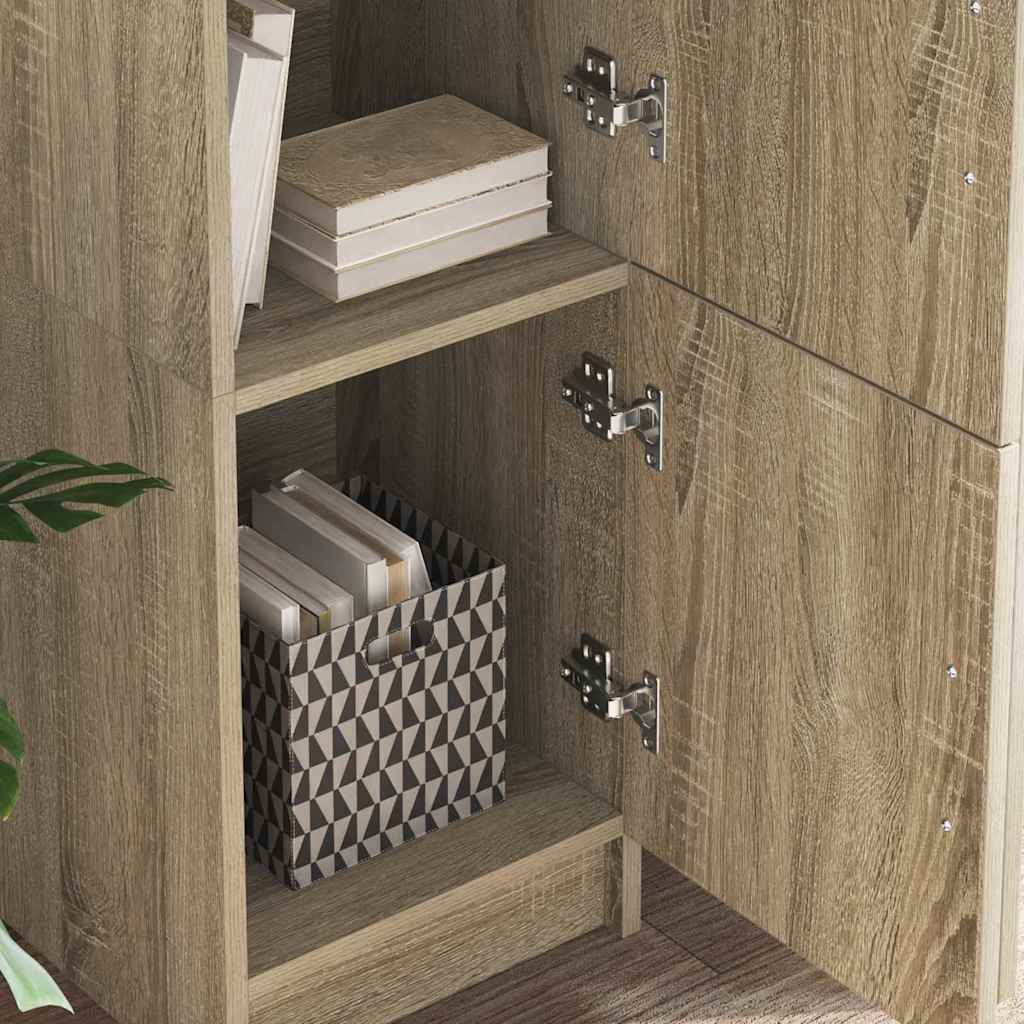 Skrivebord med opbevaring 2 pcs Sonoma eg 102 x 50 x 124 cm