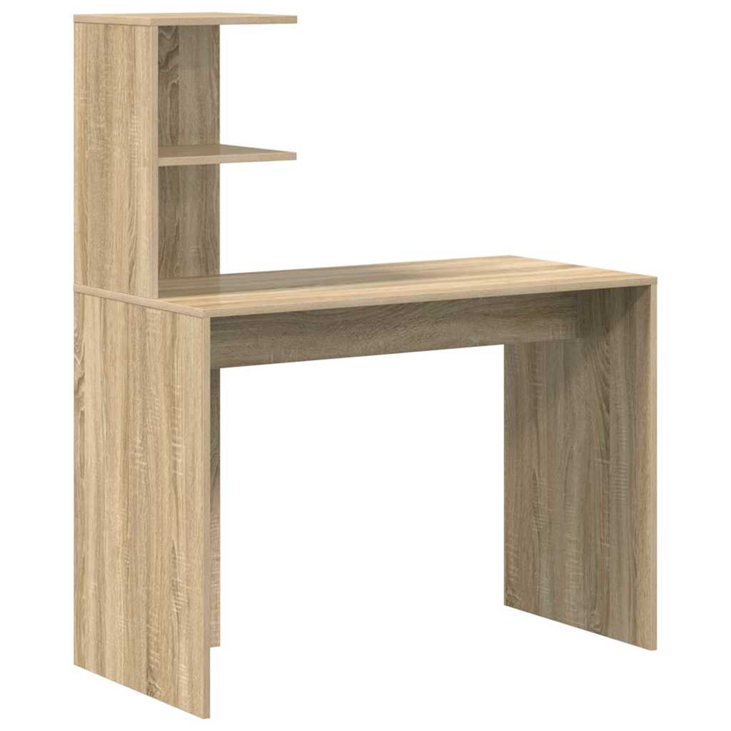 Skrivebord med opbevaring 2 pcs Sonoma eg 102 x 50 x 124 cm