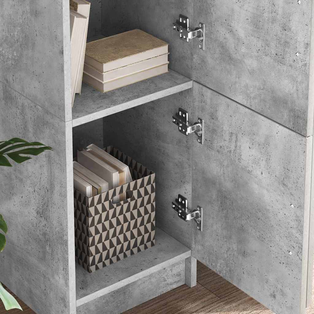 Skrivebord med opbevaring 2 pcs Beton Grå 102 x 50 x 124 cm