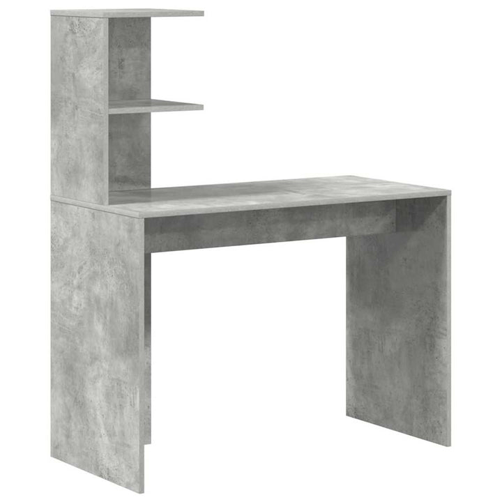 Skrivebord med opbevaring 2 pcs Beton Grå 102 x 50 x 124 cm