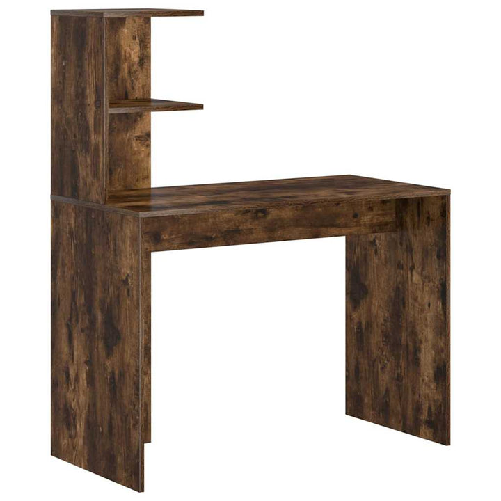 Skrivebord med opbevaring 2 pcs Røget eg 102 x 50 x 124 cm