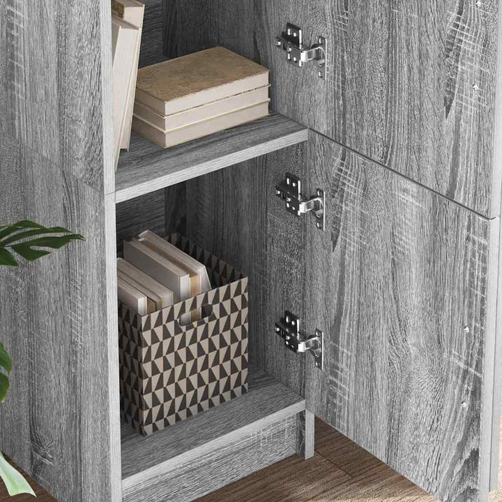 Skrivebord med opbevaring 2 pcs Grå sonoma-eg 102 x 50 x 124 cm