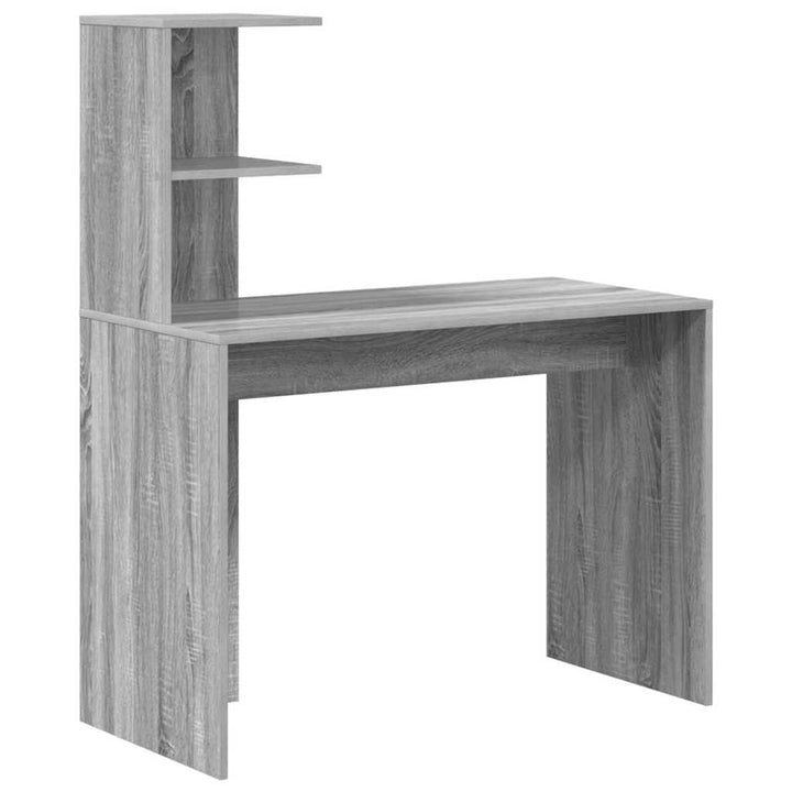 Skrivebord med opbevaring 2 pcs Grå sonoma-eg 102 x 50 x 124 cm