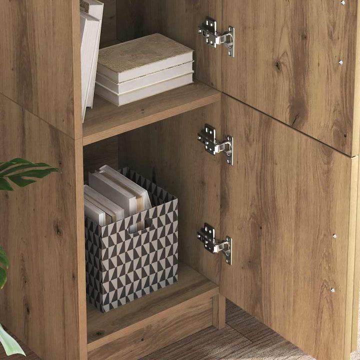 Skrivebord med opbevaring 2 pcs artisan eg 102 x 50 x 124 cm