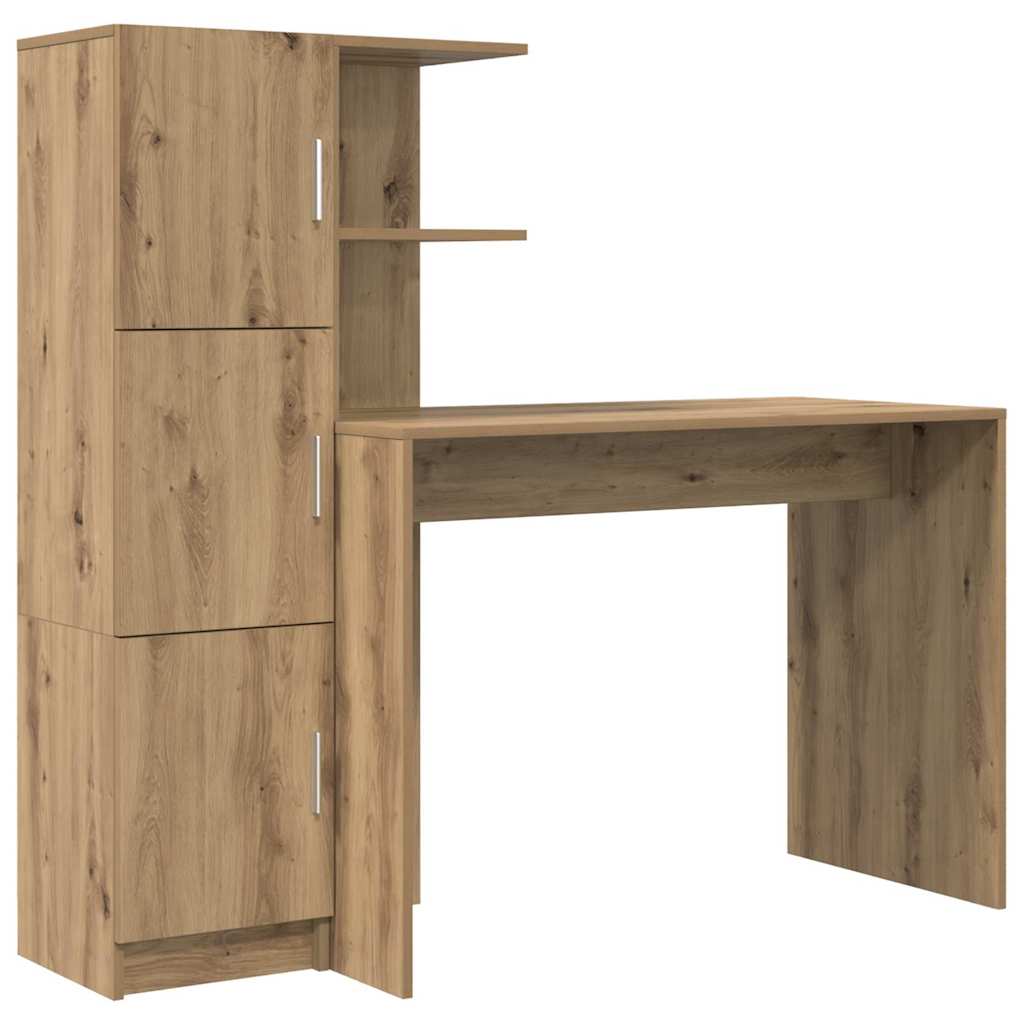 Skrivebord med opbevaring 2 pcs artisan eg 102 x 50 x 124 cm