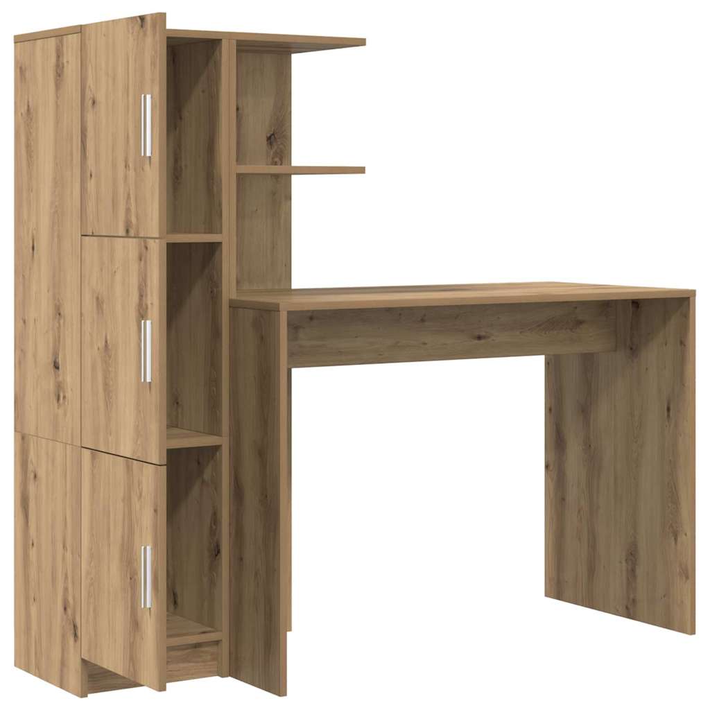 Skrivebord med opbevaring 2 pcs artisan eg 102 x 50 x 124 cm