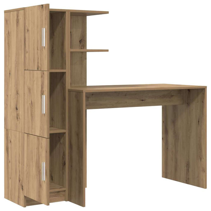 Skrivebord med opbevaring 2 pcs artisan eg 102 x 50 x 124 cm
