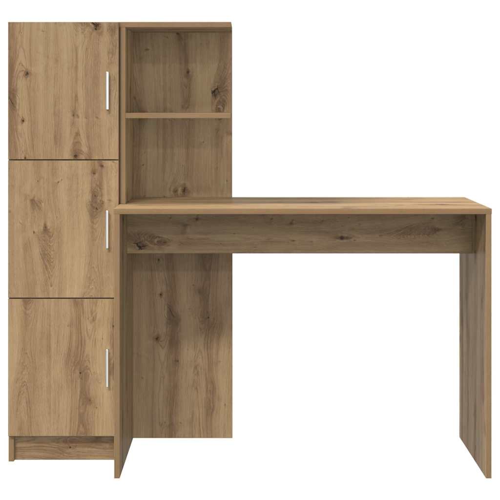 Skrivebord med opbevaring 2 pcs artisan eg 102 x 50 x 124 cm