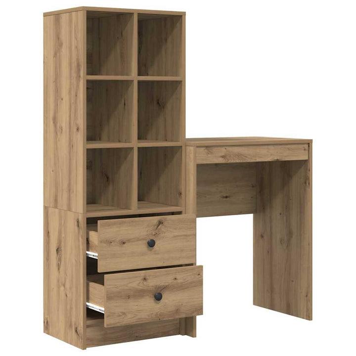 Skrivebord med opbevaring 2 pcs artisan eg 45,5 x 34 x 127 cm