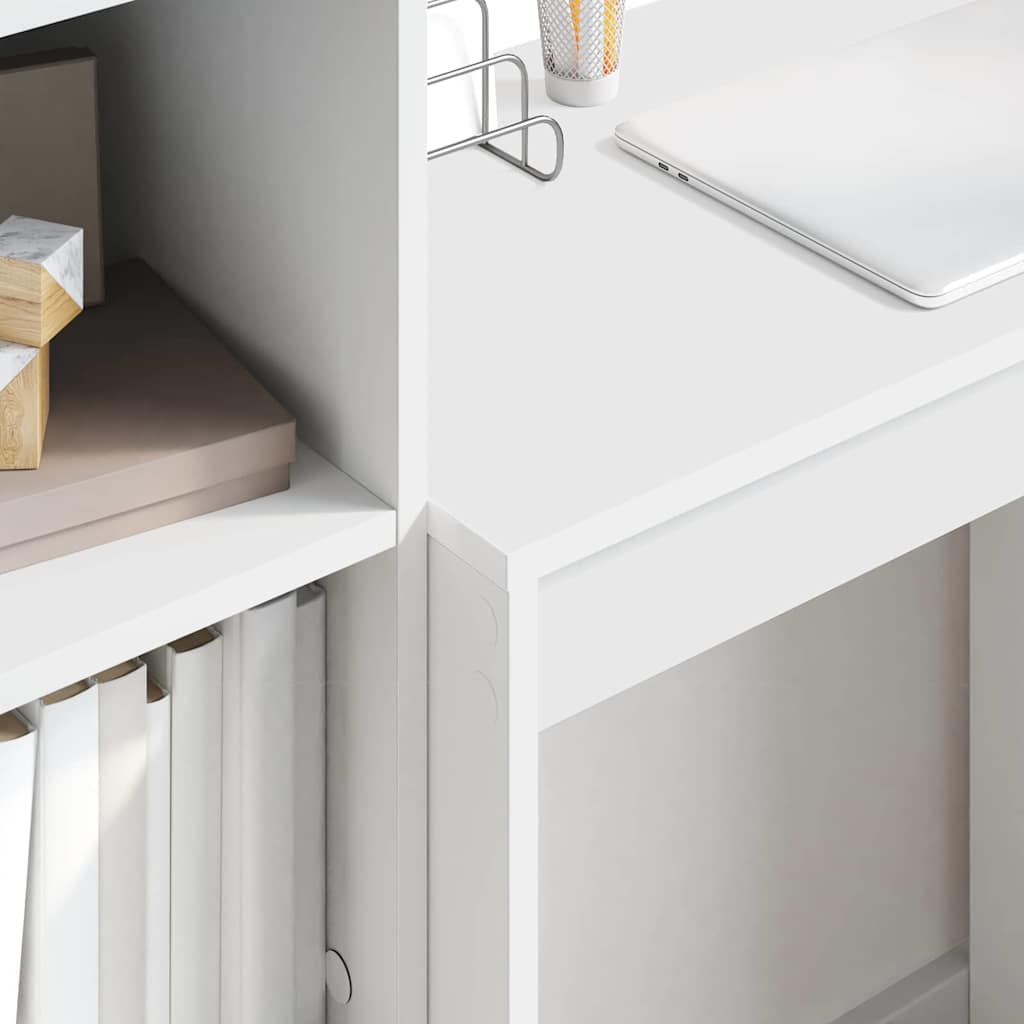 Skrivebord med opbevaring med skuffe 2 pcs Hvid 70 x 40 x 76 cm