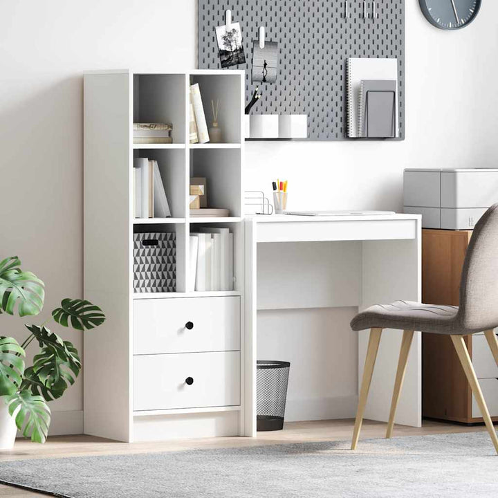Skrivebord med opbevaring med skuffe 2 pcs Hvid 70 x 40 x 76 cm