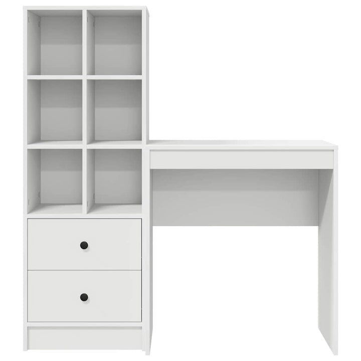 Skrivebord med opbevaring med skuffe 2 pcs Hvid 70 x 40 x 76 cm