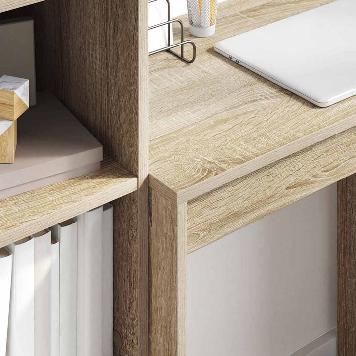 Skrivebord med opbevaring 2 pcs Sonoma eg 70 x 40 x 76 cm