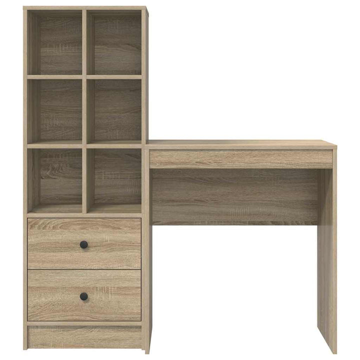 Skrivebord med opbevaring 2 pcs Sonoma eg 70 x 40 x 76 cm
