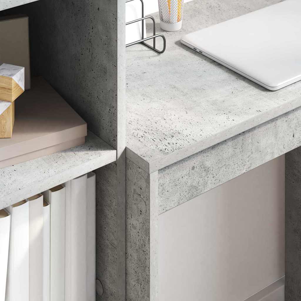 Skrivebord med opbevaring 2 pcs Beton Grå 70 x 40 x 76 cm