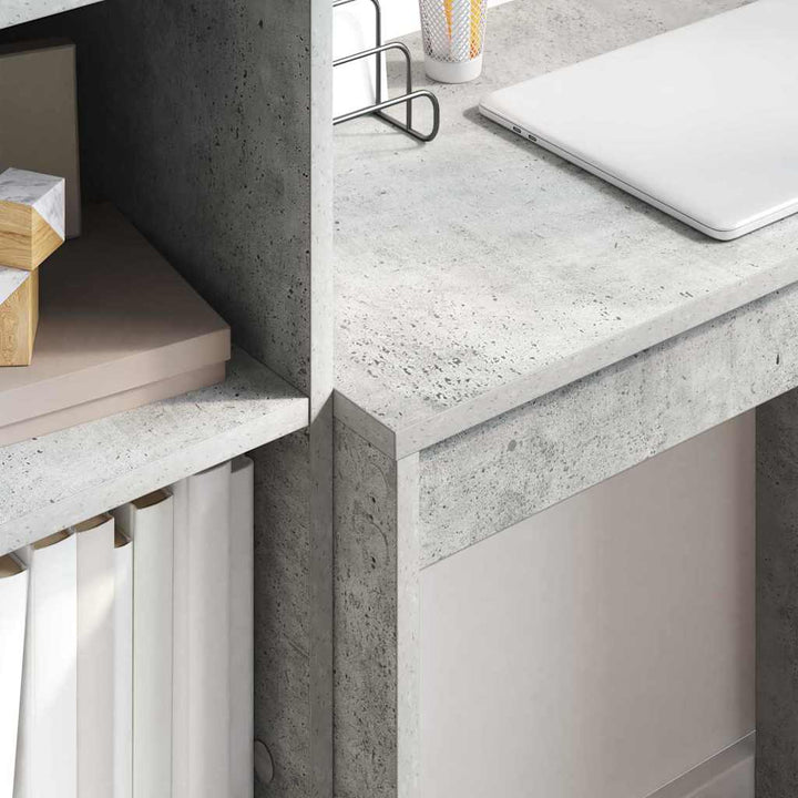 Skrivebord med opbevaring 2 pcs Beton Grå 70 x 40 x 76 cm