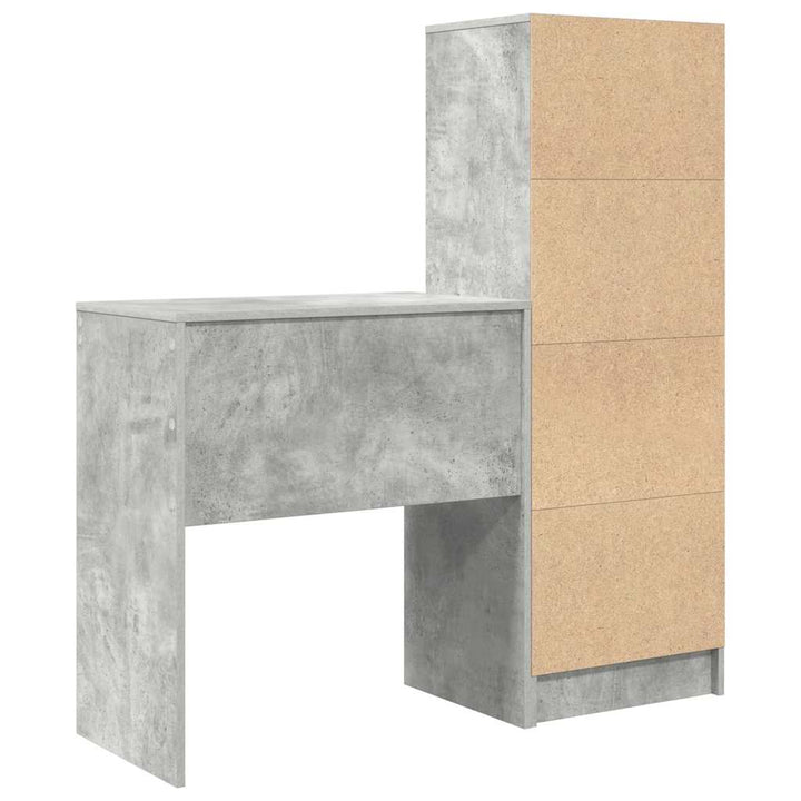 Skrivebord med opbevaring 2 pcs Beton Grå 70 x 40 x 76 cm