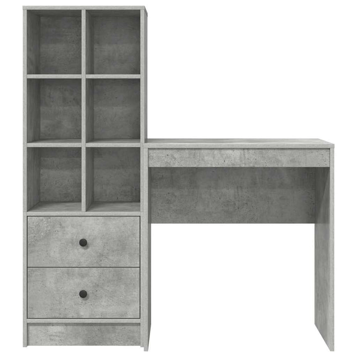 Skrivebord med opbevaring 2 pcs Beton Grå 70 x 40 x 76 cm