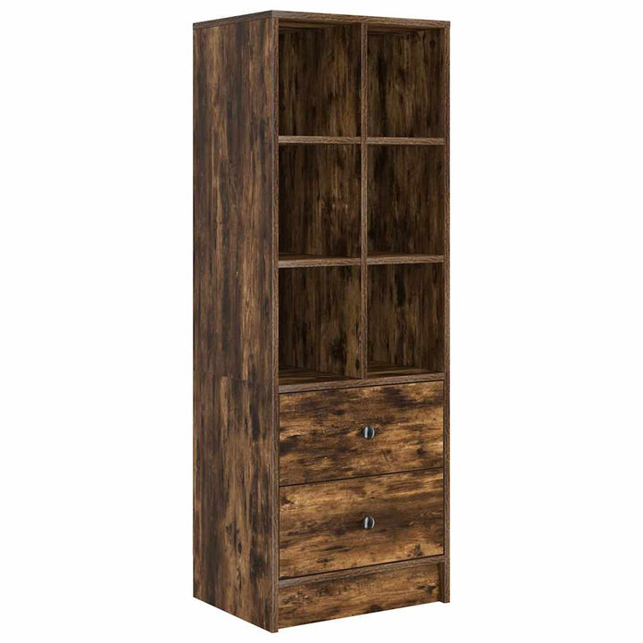 Skrivebord med opbevaring 2 pcs Røget eg 70 x 40 x 76 cm