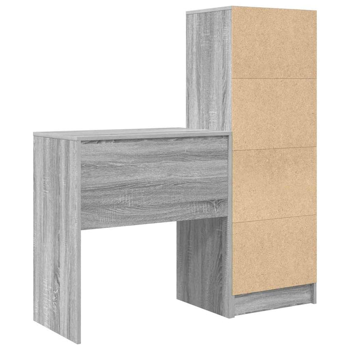 Skrivebord med opbevaring 2 pcs Grå sonoma-eg 70 x 40 x 76 cm