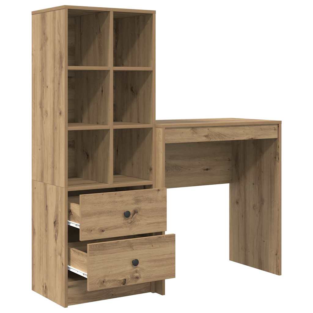 Skrivebord med opbevaring 2 pcs artisan eg 70 x 40 x 76 cm