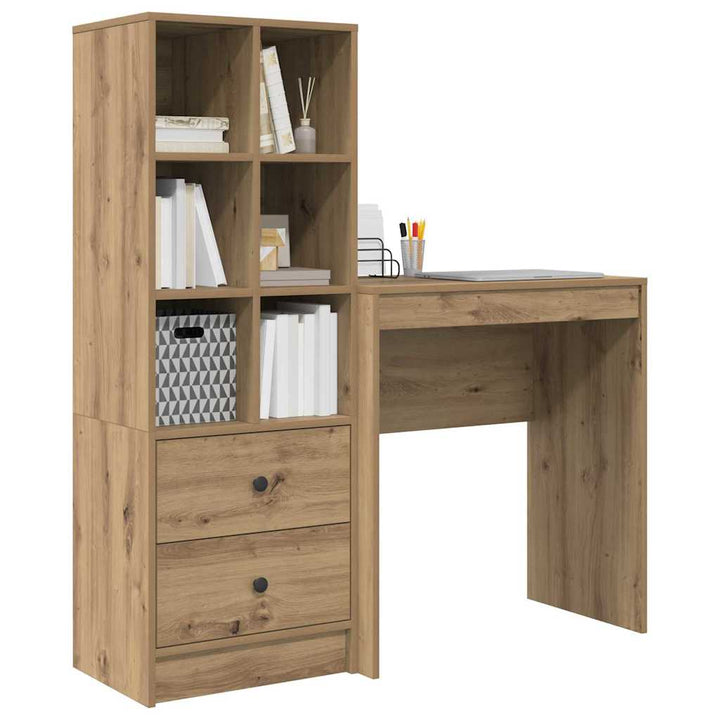 Skrivebord med opbevaring 2 pcs artisan eg 70 x 40 x 76 cm