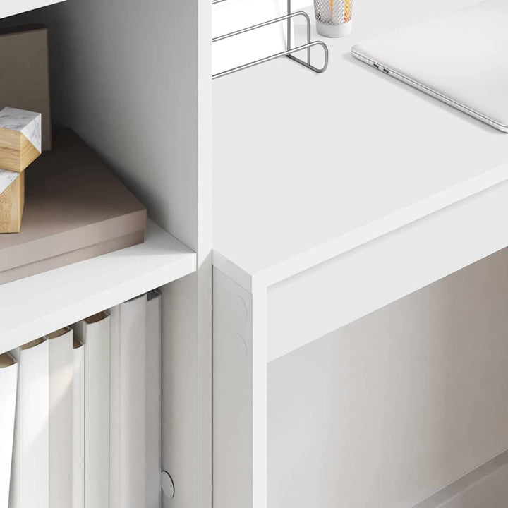 Skrivebord med opbevaring med skuffe 2 pcs Hvid 80 x 40 x 76 cm