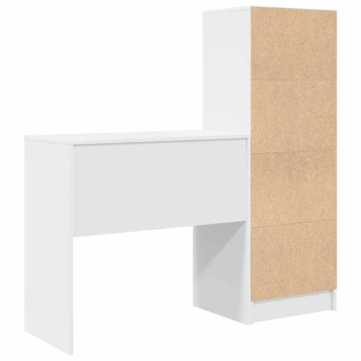 Skrivebord med opbevaring med skuffe 2 pcs Hvid 80 x 40 x 76 cm