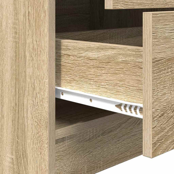 Skrivebord med opbevaring 2 pcs Sonoma eg 80 x 40 x 76 cm
