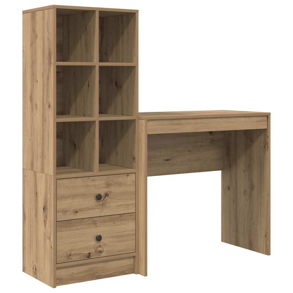 Skrivebord med opbevaring 2 pcs artisan eg 80 x 40 x 76 cm