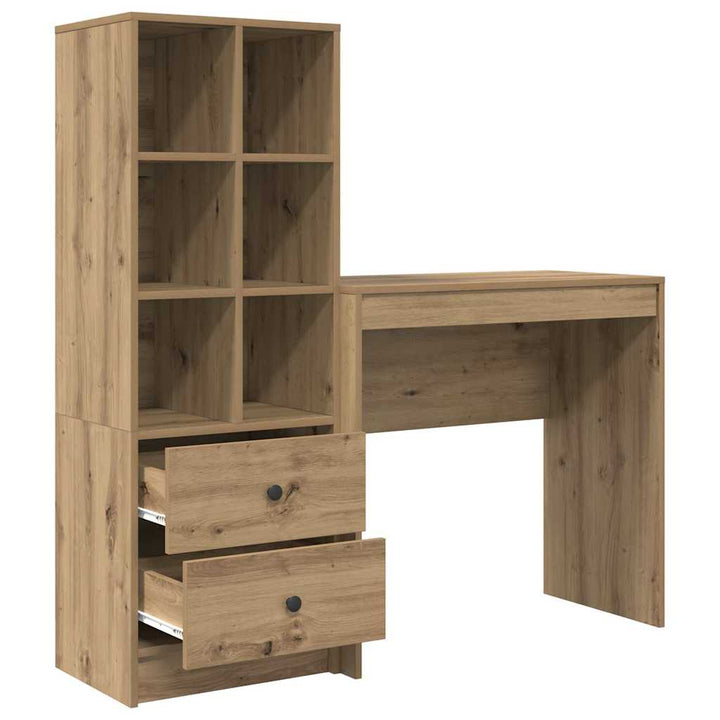 Skrivebord med opbevaring 2 pcs artisan eg 80 x 40 x 76 cm