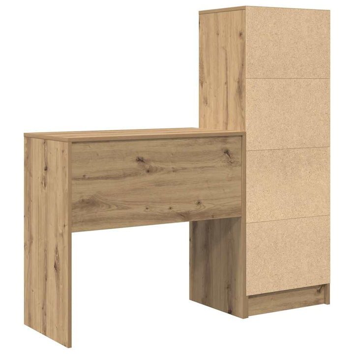 Skrivebord med opbevaring 2 pcs artisan eg 80 x 40 x 76 cm