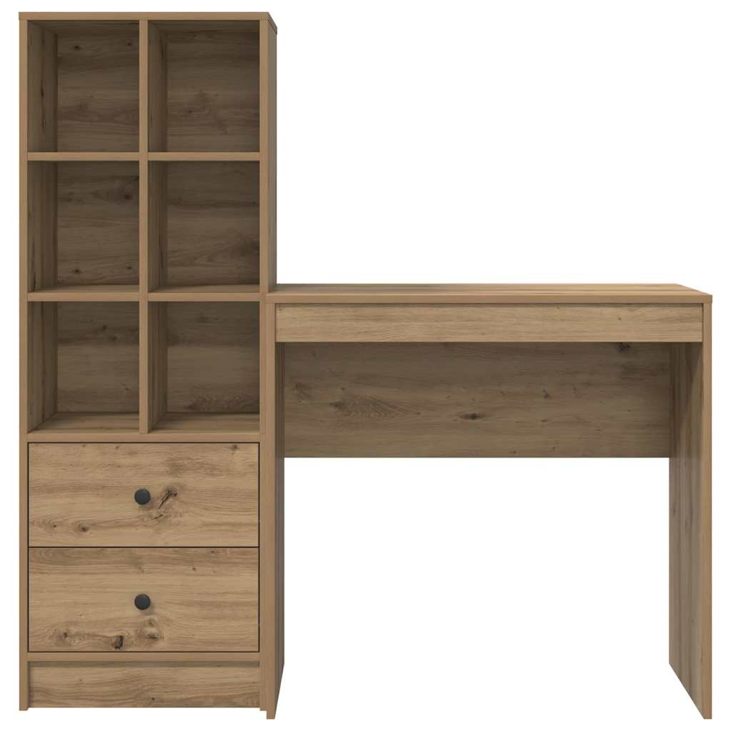 Skrivebord med opbevaring 2 pcs artisan eg 80 x 40 x 76 cm