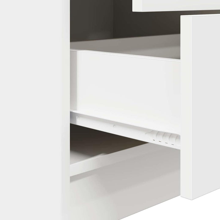 Skrivebord med opbevaring med skuffe 2 pcs Hvid 90 x 40 x 76 cm